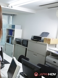 New office lady Luke Ichinose does a strip tease in her office