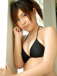 Saya Hikita in blue bath suit is hot making soap balloons