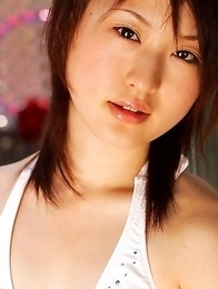 Naoko Sawano with fit curves can´t wait to go to the sea