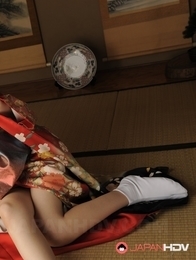 Lady Yuria Tominaga is naked under her kimono