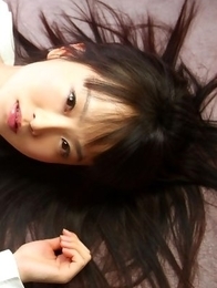 Kana Moriyama takes uniform off piece by piece at window