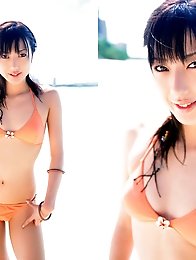 Haruka Ogura Asian has sexy curves exposed in hot bath suits